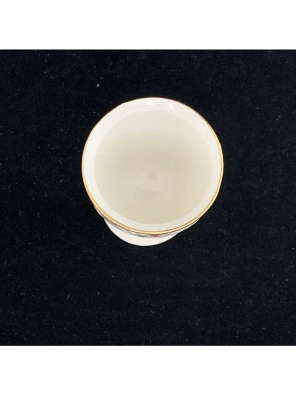 Rosenthal Sanssouci Floral Footed Egg Cup Gold Trim Porcelain Germany Vintage